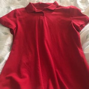 red polo shirt